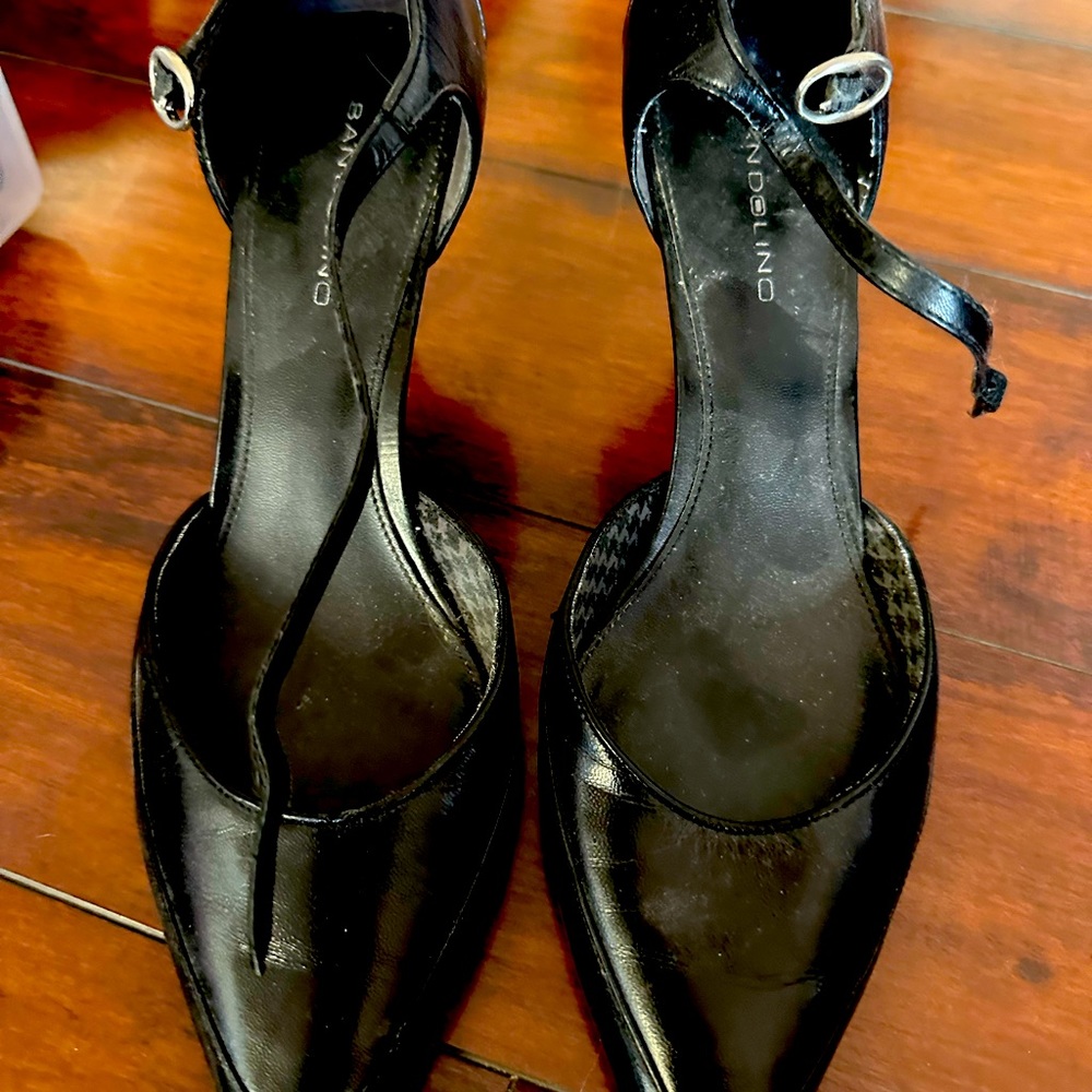 Bandolier black ankle strap dress shoes. Never worn.